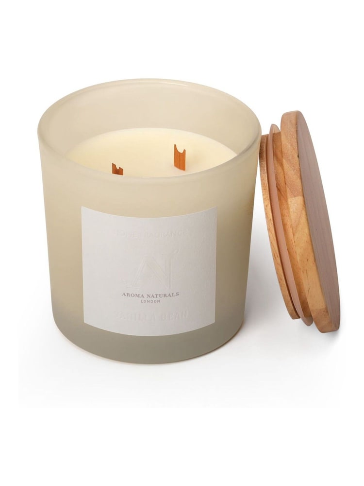 Aroma Naturals White Frosted Vanilla Bean Candle - Image 2 of 5 Aroma Naturals White Frosted Vanilla Bean Candle - Image 2 of 5