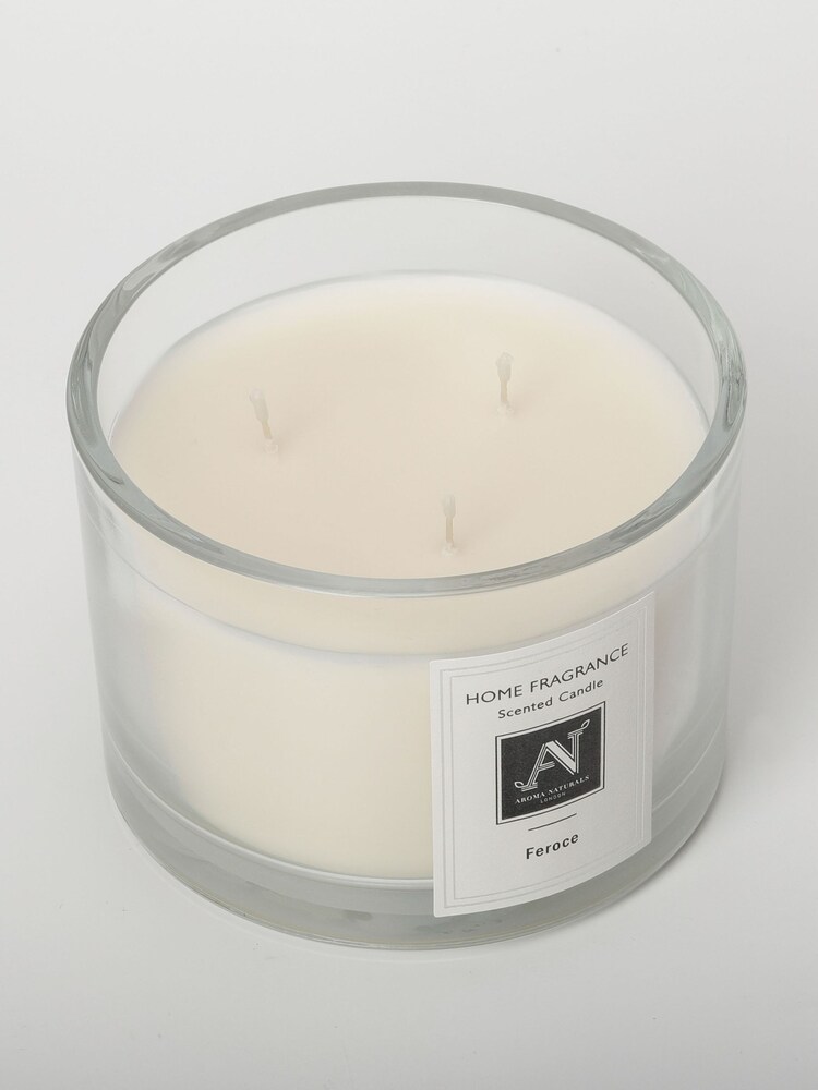 Aroma Naturals Clear Minimalist Luxe Feroce 3 Wick Candle - Image 5 of 5 Aroma Naturals Clear Minimalist Luxe Feroce 3 Wick Candle - Image 5 of 5