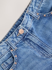 Mid Wash Stud Pocket Detail Straight Leg Jeans (3-16yrs) - Image 8 of 9