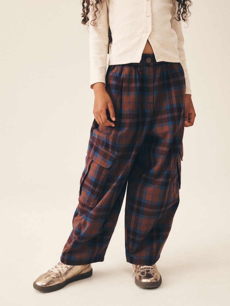 Brown Check Cargo Trousers (3-16yrs) - Image 1 of 9