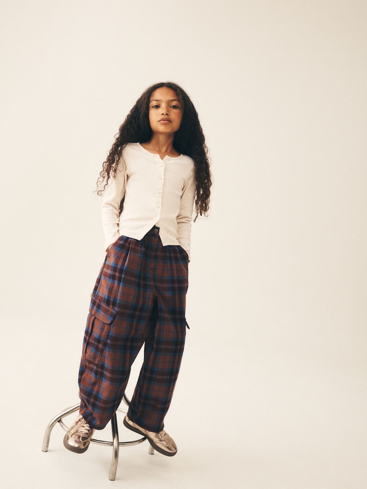 Brown Check Cargo Trousers (3-16yrs) - Image 2 of 9