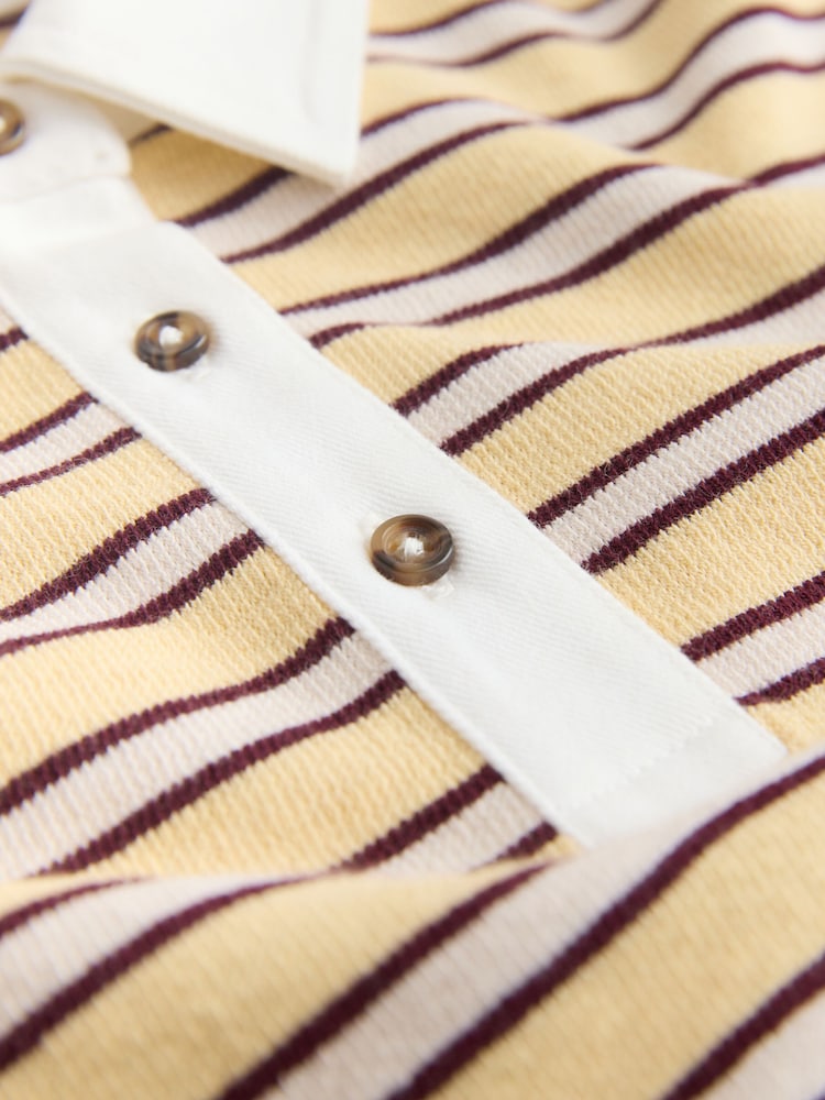 Yellow Stripe Short Sleeve Rugby Top (3-16yrs) - Image 8 of 8