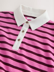 Pink Stripe Short Sleeve Rugby Top (3-16yrs) - Image 7 of 8