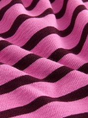 Pink Stripe Short Sleeve Rugby Top (3-16yrs) - Image 8 of 8