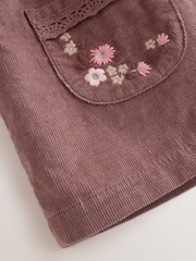 Chocolate Brown Floral Baby Pinafore Bodysuit And Tights 3 Piece Set (0mths-2yrs) - Image 8 of 12