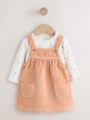 Rust Brown Cord Baby Bodysuit And Pinafore Set 2 Piece (0mths-2yrs) - Image 1 of 10