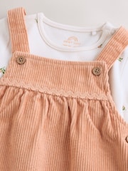 Rust Brown Cord Baby Bodysuit And Pinafore Set 2 Piece (0mths-2yrs) - Image 5 of 10