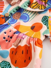 Multi Bright Print Cord Baby Dress And Tights 2 Piece Set (0mths-2yrs) - Image 11 of 13
