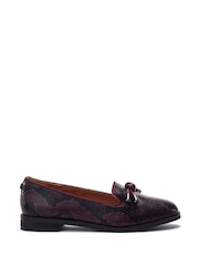 Moda in Pelle Red Fillipa Flat Tassel Trim Loafers - Image 1 of 4