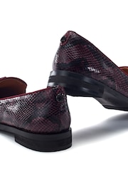 Moda in Pelle Red Fillipa Flat Tassel Trim Loafers - Image 3 of 4