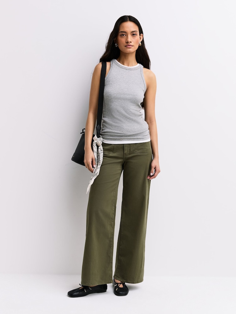 FRAME Grasshopper Le Slim Palazzo Wash Trousers - Image 1 of 6