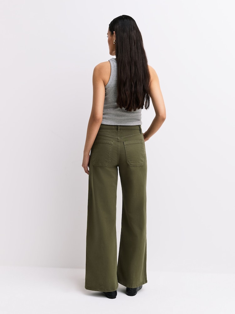 FRAME Grasshopper Le Slim Palazzo Wash Trousers - Image 2 of 6