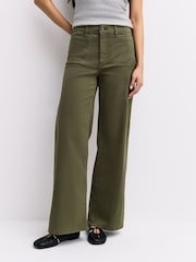 FRAME Grasshopper Le Slim Palazzo Wash Trousers - Image 4 of 6