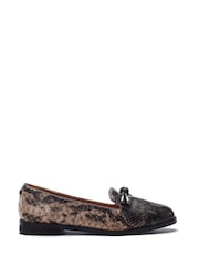 Moda in Pelle Natural Fillipa Flat Tassel Trim Loafers - Image 1 of 4