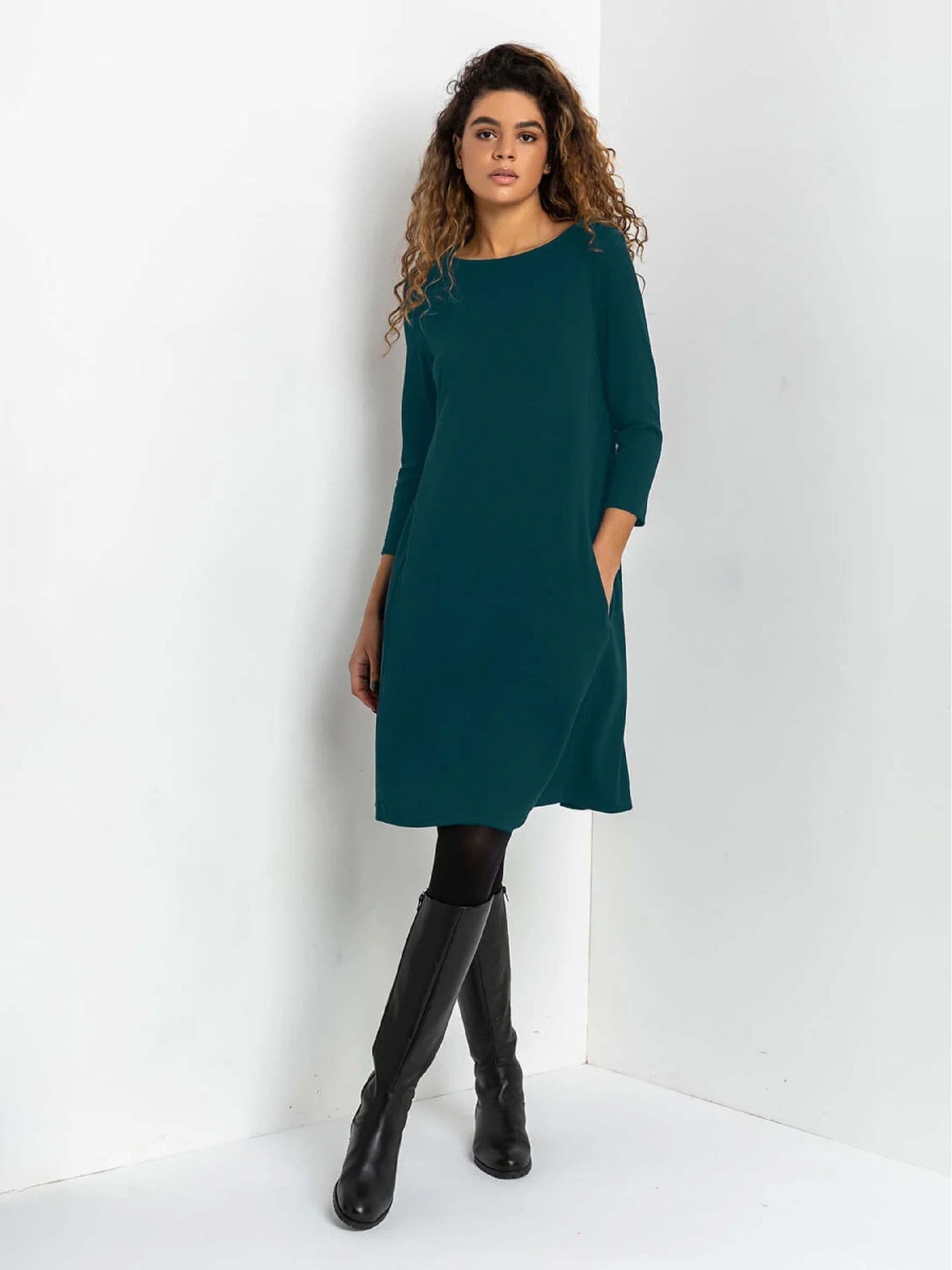 green emerald velvet dress Girls green long sleeve dress
