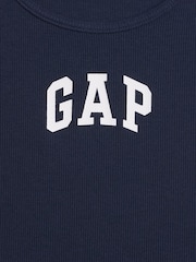 Gap Navy Logo Ribbed Vest - Image 5 of 5