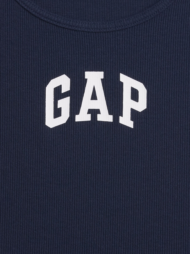 Gap Navy Logo Ribbed Vest - Image 5 of 5 Gap Navy Logo Ribbed Vest - Image 5 of 5