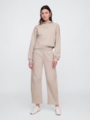 Brun - Sweat-shirt à capuche Raccourci Gap Relaxed Mini-Logo - Image 3 sur 4