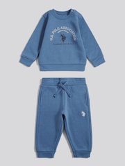 U.S. Polo Assn Blue Graphic Crew Sweatop and Joggers Set - Image 12 of 12