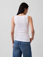 Gap White Logo Ribbed Vest - Image 3 of 5