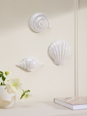 Set of 3 Ceramic Coastal Shaped Wall Plaques - Imagen 1 de 4