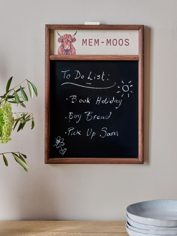 Black Hamish The Highland Cow Memo Board Wall Plaque - Image 1 of 5