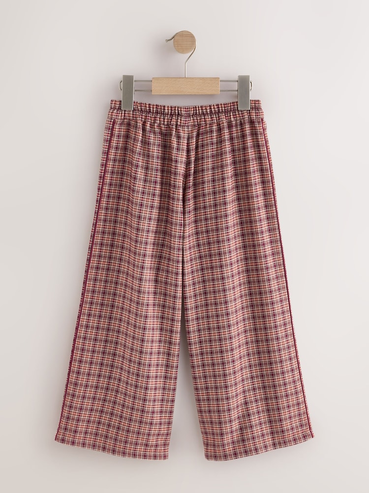 Orange/Red Check Pullon Wide Leg Trousers (3-16yrs) - Image 2 of 4