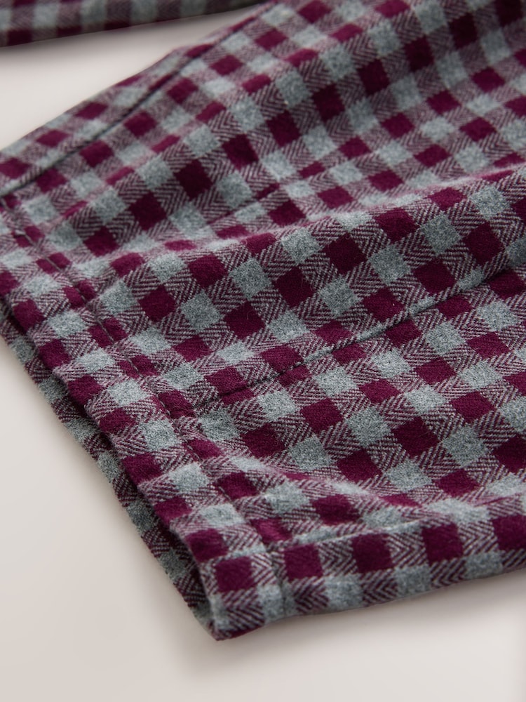 Berry Red/Grey Gingham Barrel Trousers (3-16yrs) - Image 4 of 4 Berry Red/Grey Gingham Barrel Trousers (3-16yrs) - Image 4 of 4