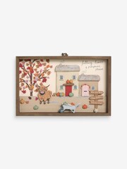 Neutral Hamish The Highland Cow 3D Autumnal Scene Wall Art - Image 1 of 2
