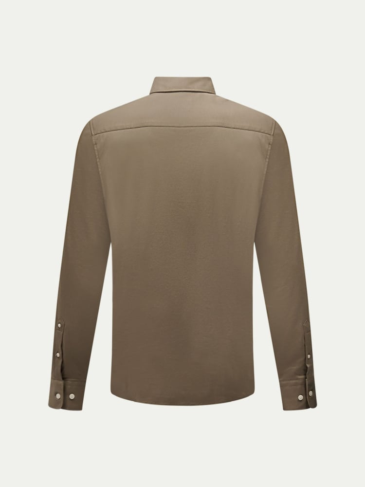 Peckham Rye Green Jersey Hidden-Button Shirt - Image 2 of 6 Peckham Rye Green Jersey Hidden-Button Shirt - Image 2 of 6