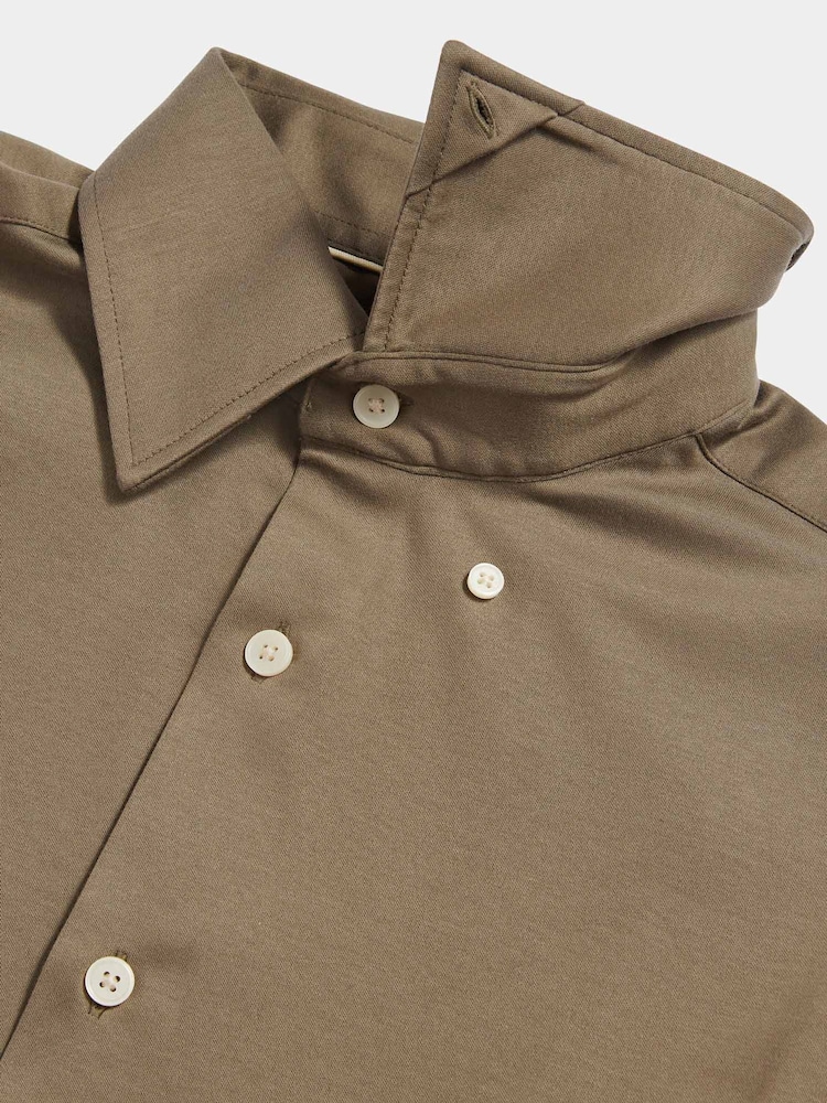 Peckham Rye Green Jersey Hidden-Button Shirt - Image 6 of 6 Peckham Rye Green Jersey Hidden-Button Shirt - Image 6 of 6