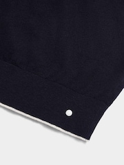 أزرق - Peckham Rye Knitted Long Sleeve Polo Shirt - صورة 4 من 5