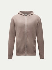 Peckham Rye Natural Knitted Milano Zip Hoodie - Image 1 of 5