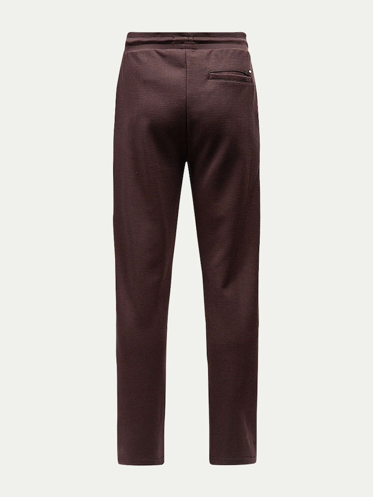Peckham Rye Brown Interlock Jersey Joggers - Image 8 of 8
