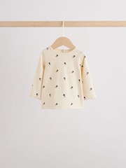 Ecru / Green Knitted Gilet and Printed Rib 3 Piece Baby Set (0mths-2yrs) - Image 3 of 15