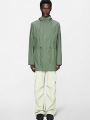 Rains Green Waterproof Bold Long Jacket - Image 3 of 5