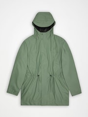 Rains Green Waterproof Bold Long Jacket - Image 5 of 5
