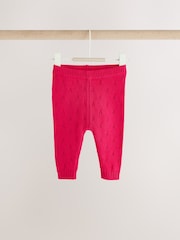 Red Stripe Knitted Bow Cardigan and Leggings Baby 2 Piece Set (0mths-2yrs) - Image 10 of 16