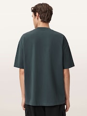 AllSaints Blue Xander Short Sleeve Crew T-Shirt - Image 4 of 6