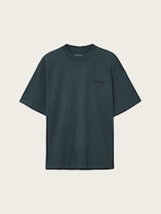 AllSaints Blue Xander Short Sleeve Crew T-Shirt - Image 6 of 6