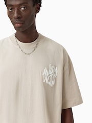 Marrón - Camiseta de manga corta con cuello redondo Orlando de All Saints - Imagen 4 de 6