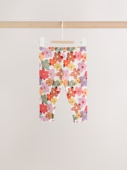 White Floral Peplum Top and Leggings Baby Set (0mths-2yrs) - Image 10 of 14