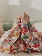Estampado floral blanco - Conjunto de blusa y leggings para bebé Peplum (0 meses-2 años) - Imagen 4 de 4