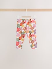 White Floral Peplum Top and Leggings Baby Set (0mths-2yrs) - Image 9 of 14