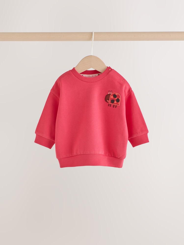 Red Ladybird Sweat Top and Leggings Set (0mths-2yrs) - Image 2 of 9 Red Ladybird Sweat Top and Leggings Set (0mths-2yrs) - Image 2 of 9