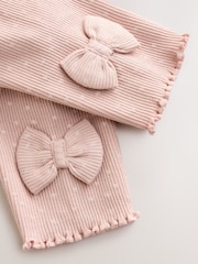 Pink/Cream Fur Baby Gilet Top and Leggings 3 Piece Set (0mths-2yrs) - Image 11 of 11