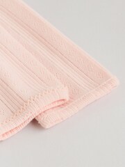 Pink Pointelle Bodysuit Leggings And Cardigan Baby Set 3 Piece (0-9mths) - Image 16 of 19