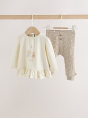 Ecru Bunny Baby Top And Legging 2 Piece Set (0mths-2yrs) - Image 1 of 10