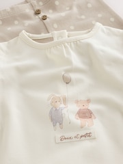 Ecru Bunny Baby Top And Legging 2 Piece Set (0mths-2yrs) - Image 8 of 10