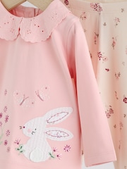 Pink Bunny Long Sleeve Top and Leggings Baby 2 Piece Set (0mths-2yrs) - Image 11 of 14